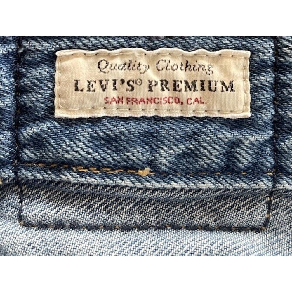 Levi's Premium Women's Bib Overalls Waterless Big E Medium Wash Size S - Picture 10 of 14